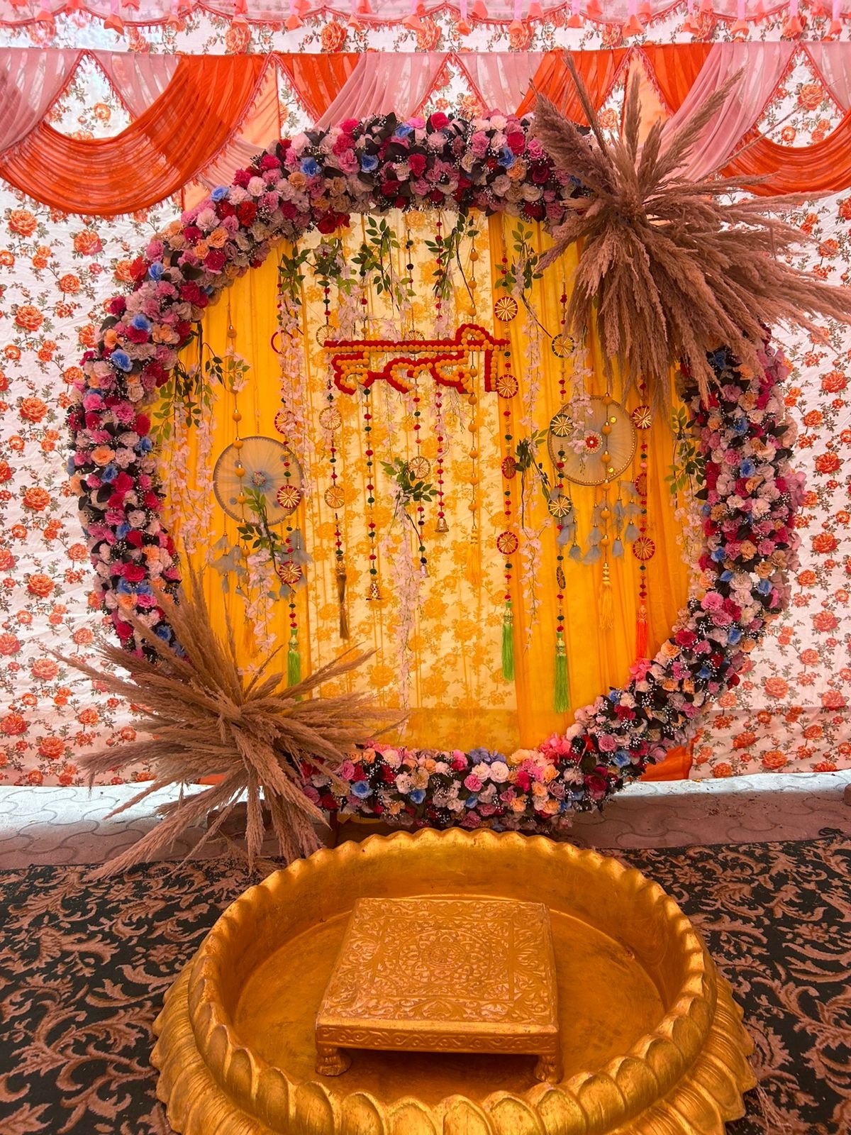 Haldi ceremony decor arranged by Negi Catering